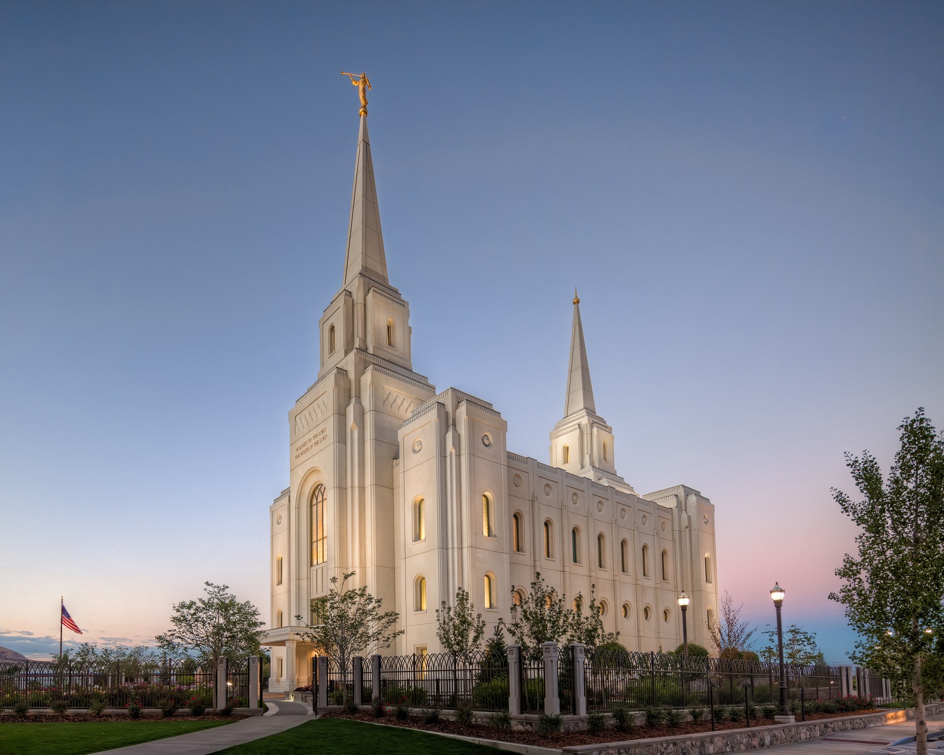 Brigham City Utah Temple at Dawn in Brigham City, Utah